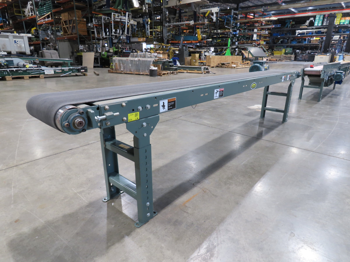 Hytrol TA 14"x 10' 10" Slider Bed Conveyor 12"Belt 230/460V 3PH End Drive 34FPM