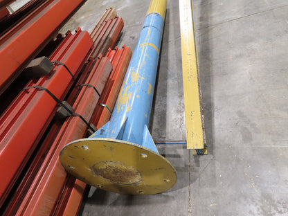 Contrx 1/2 Ton 1000Lb Free Standing Post Jib Crane 12' Span 10'H Under Beam