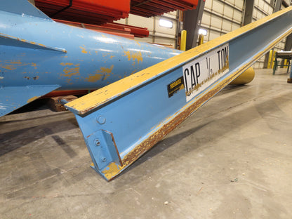 Contrx 1/2 Ton 1000Lb Free Standing Post Jib Crane 12' Span 10'H Under Beam