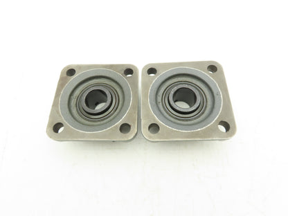 SealMaster SF-206 Flange Mount Ball Bearing 25 mm Bore 4-Bolt Lot of 2
