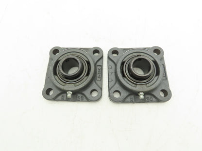 SealMaster SF-206 Flange Mount Ball Bearing 25 mm Bore 4-Bolt Lot of 2