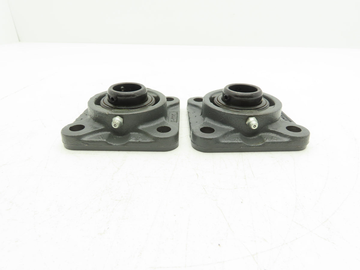 SealMaster SF-206 Flange Mount Ball Bearing 25 mm Bore 4-Bolt Lot of 2
