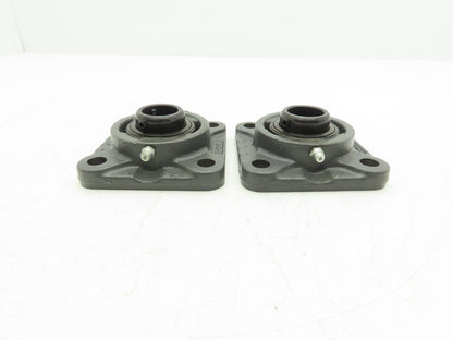 SealMaster SF-206 Flange Mount Ball Bearing 25 mm Bore 4-Bolt Lot of 2