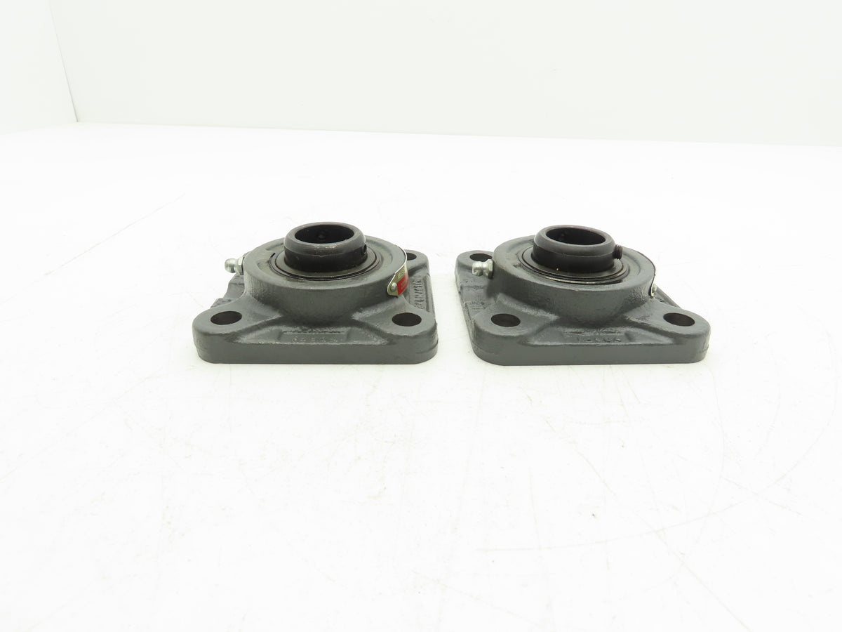 SealMaster SF-206 Flange Mount Ball Bearing 25 mm Bore 4-Bolt Lot of 2