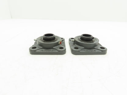 SealMaster SF-206 Flange Mount Ball Bearing 25 mm Bore 4-Bolt Lot of 2