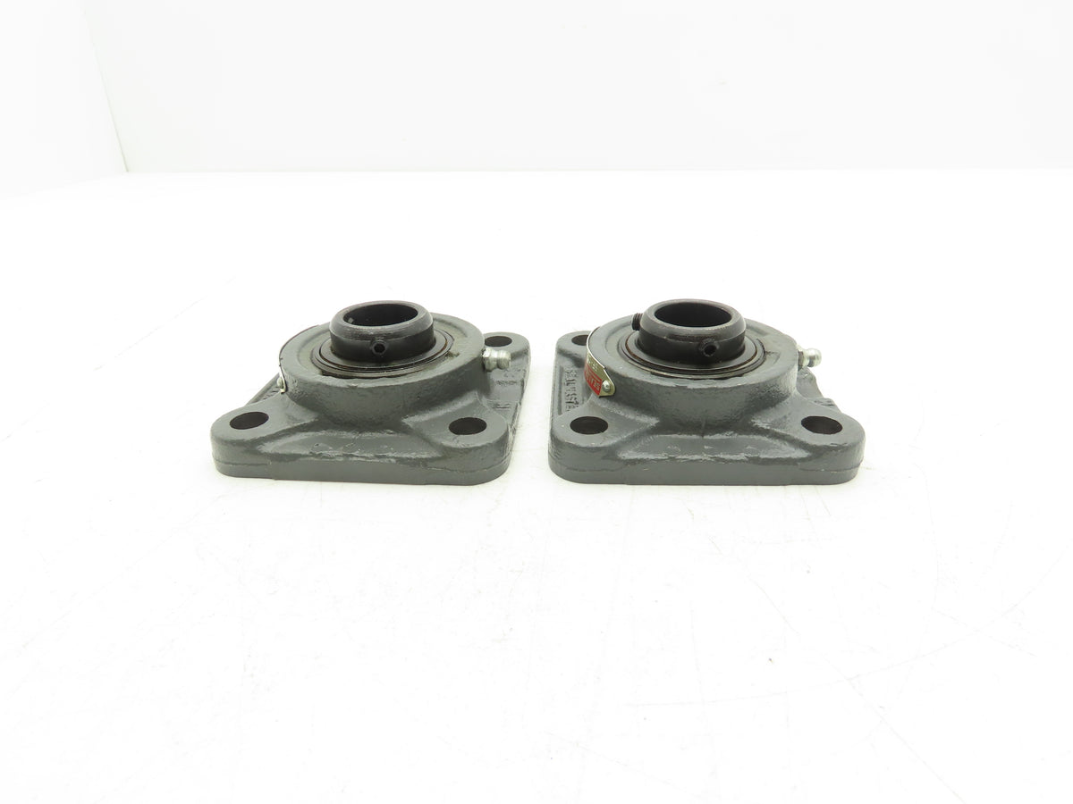 SealMaster SF-206 Flange Mount Ball Bearing 25 mm Bore 4-Bolt Lot of 2