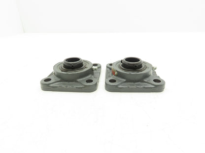 SealMaster SF-206 Flange Mount Ball Bearing 25 mm Bore 4-Bolt Lot of 2