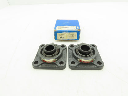 SealMaster SF-206 Flange Mount Ball Bearing 25 mm Bore 4-Bolt Lot of 2
