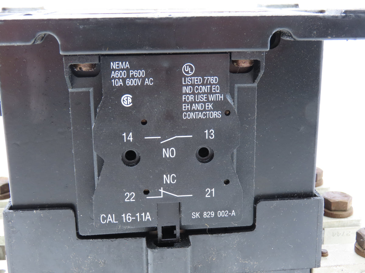 ABB EH160 3 Pole Motor Starter Contactor 190A 150Hp 600VAC 3Ph 120V Coil