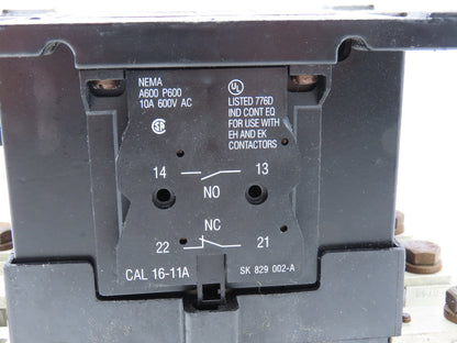 ABB EH160 3 Pole Motor Starter Contactor 190A 150Hp 600VAC 3Ph 120V Coil