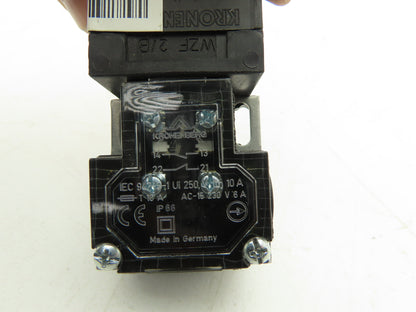 Kronenberg WZF 2/B Safety Door Latch Switch AC-15 230 V 6 A 2 Bolt Mounting