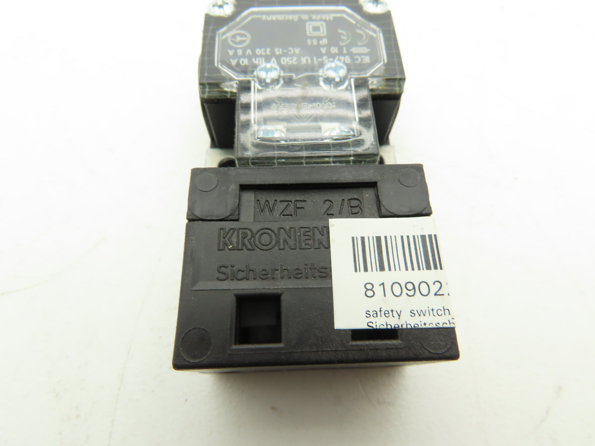 Kronenberg WZF 2/B Safety Door Latch Switch AC-15 230 V 6 A 2 Bolt Mounting