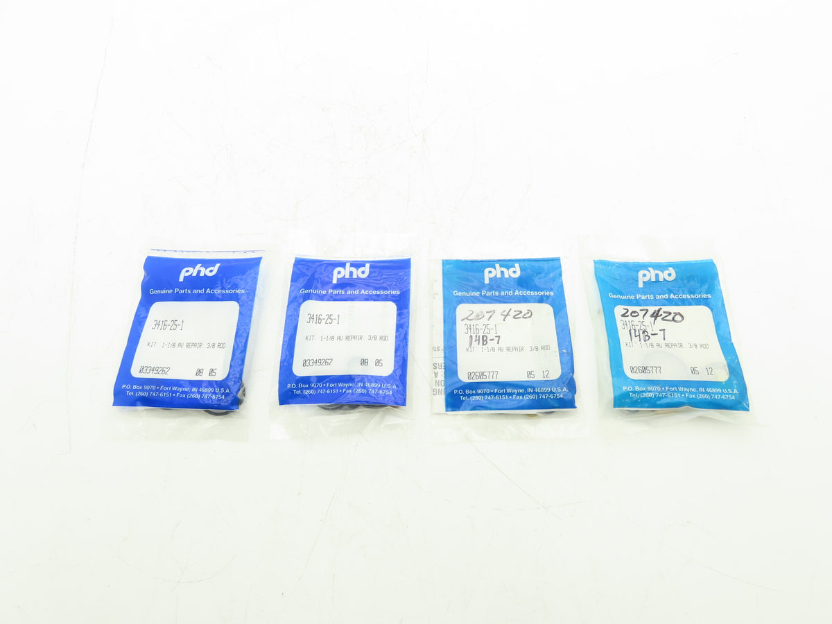 PHD 3416-25-1 Cylinder Repair Kit AV Series For 1-1/8" Bore w 3/8" Rod Lot of 4