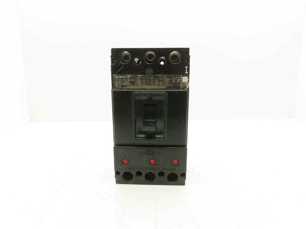 Westinghouse  LB3400F Circuit Breaker 400A 600V Type LB 3 Pole