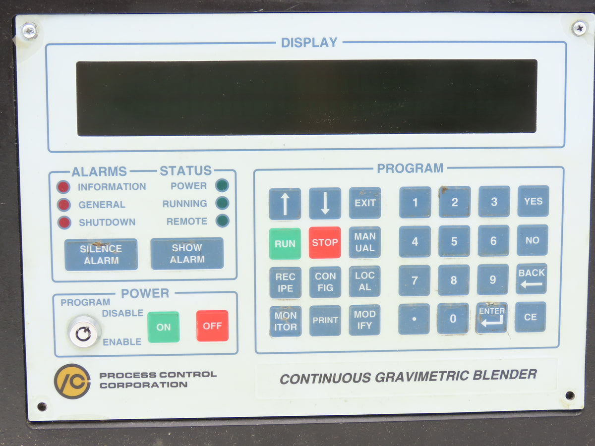 Process Control Continuous Gravimetric Blender Mini-Operator Panel
