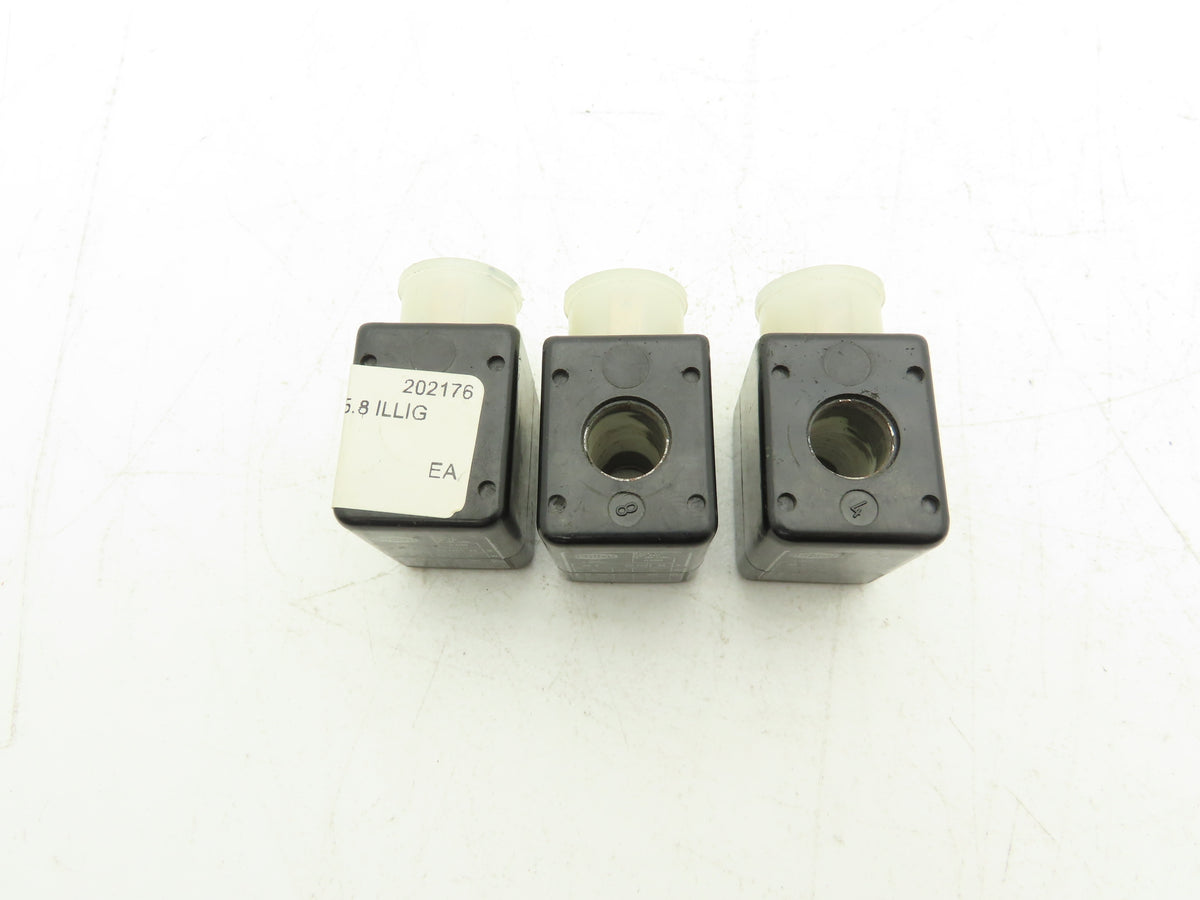 Herion 0200 Coil Solenoid Valve 48VAC 50 Hz 24 VDC 3 Pin Connector Lot of 3