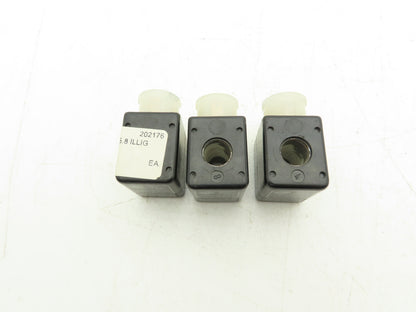 Herion 0200 Coil Solenoid Valve 48VAC 50 Hz 24 VDC 3 Pin Connector Lot of 3