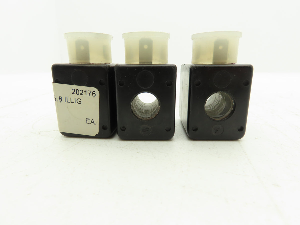 Herion 0200 Coil Solenoid Valve 48VAC 50 Hz 24 VDC 3 Pin Connector Lot of 3