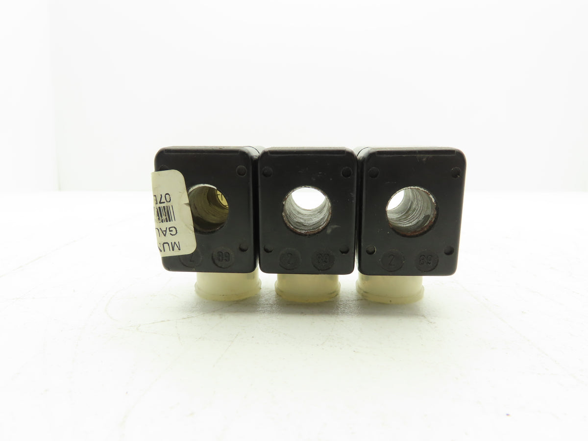 Herion 0200 Coil Solenoid Valve 48VAC 50 Hz 24 VDC 3 Pin Connector Lot of 3