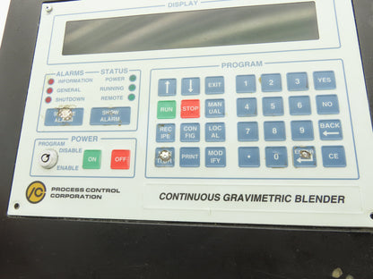 Process Control Continuous Gravimetric Blender Mini-Operator Panel