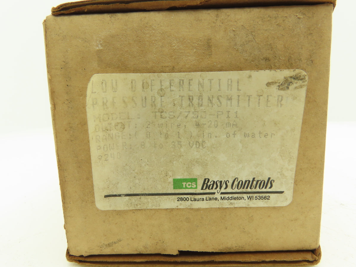 TCS Basys Controls TCS/750-PI1 Proportional Controller/Pressure Transmitter
