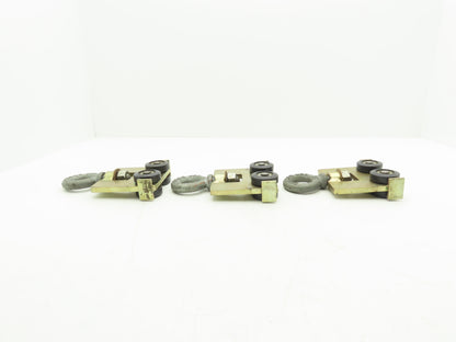 Trolly w #5000 Chicago 28 Eye Bolt Threaded 4 wheel Hard Nylon Lot of 3