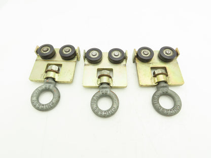 Trolly w #5000 Chicago 28 Eye Bolt Threaded 4 wheel Hard Nylon Lot of 3