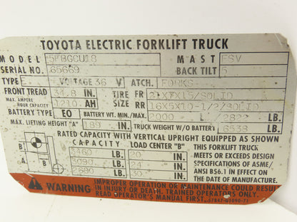 Toyota 24330-13300-71 Speed Control Assembly CPU Circuit Board 5FBGCU18 Forklift