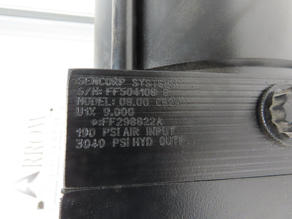 Sencorp 8.00 CB2AU1X Air Over Oil Hydraulic Intensifier Cylinder 250-3040psi