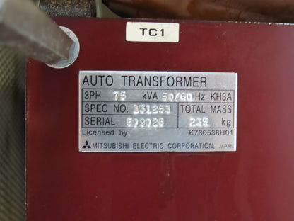 Mitsubishi 131253 Power Transformer 75KVA 3Ph Input 200/230/460 Output 230V