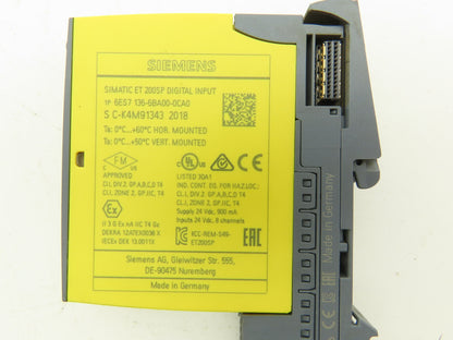 Siemens 6ES7 136-6BA00-0CA0 SIMATIC ET200SP Digital Input F-DI 8x HF