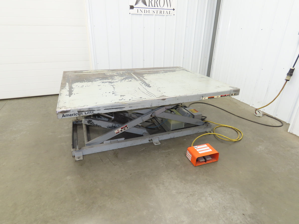 American Hydraulic Scissor Lift Table 6000lb 72x54" Top 43" Travel 3Ph