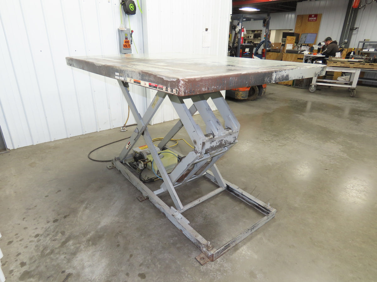 American Hydraulic Scissor Lift Table 6000lb 72x54" Top 43" Travel 3Ph