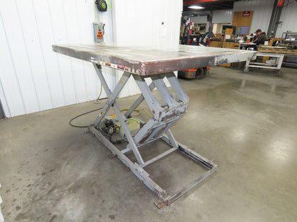 American Hydraulic Scissor Lift Table 6000lb 72x54" Top 43" Travel 3Ph