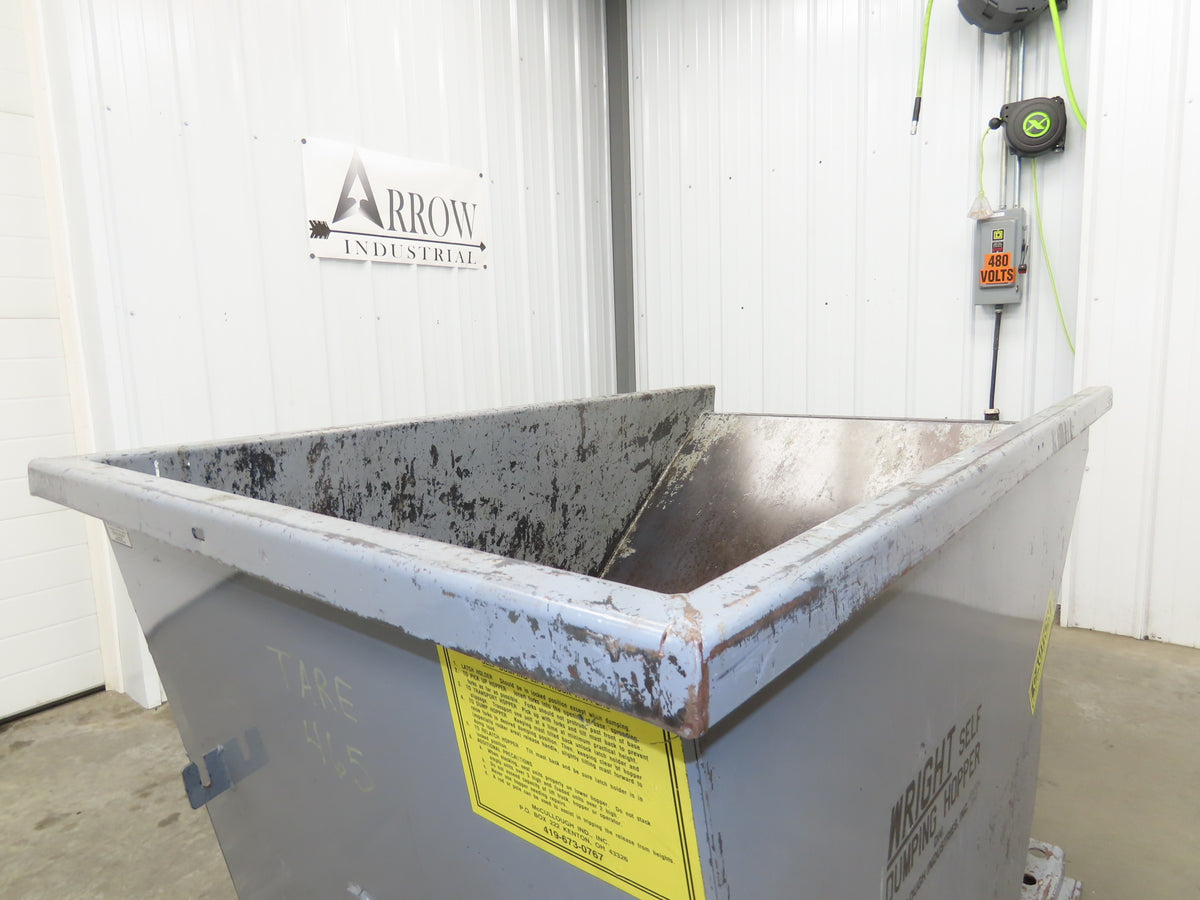 Wright 10077 Self Dumping Hopper 1 Yd Capacity 4000lb 7 Gauge Steel