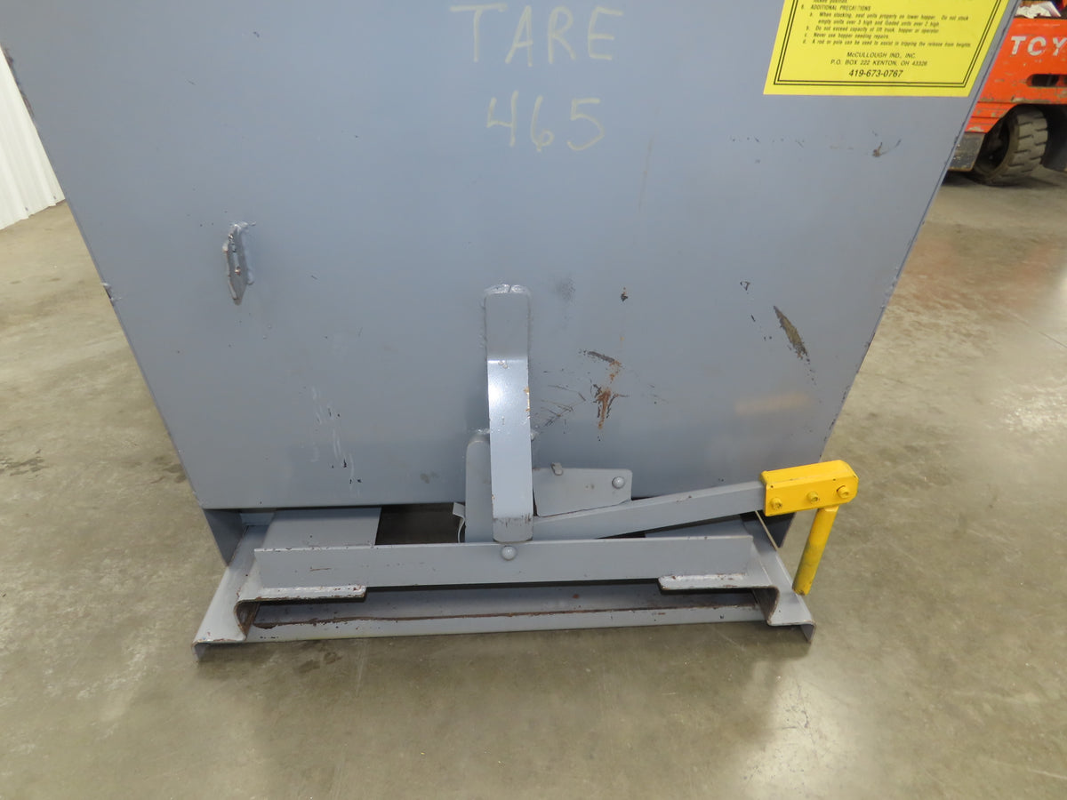 Wright 10077 Self Dumping Hopper 1 Yd Capacity 4000lb 7 Gauge Steel