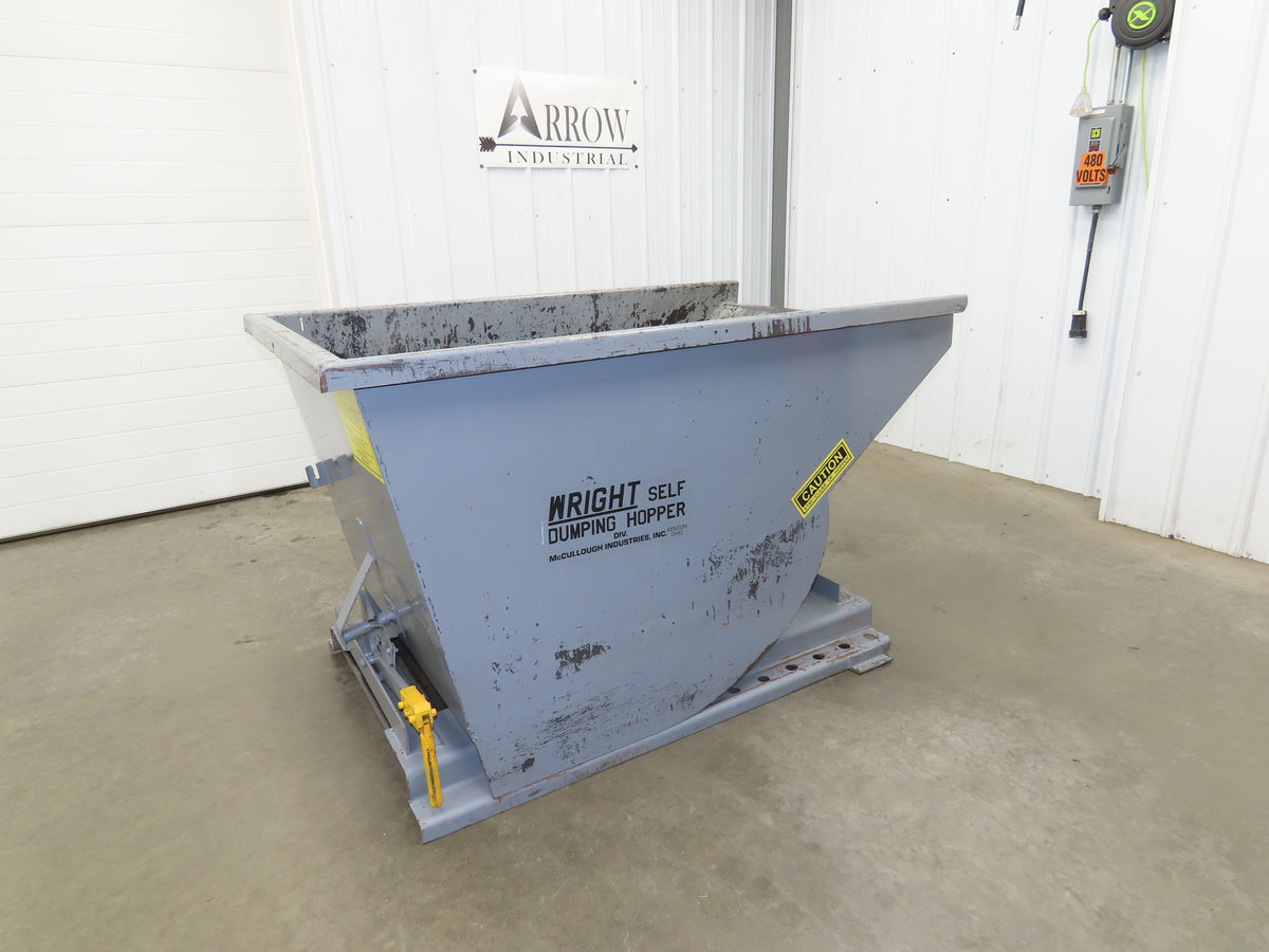 Wright 10077 Self Dumping Hopper 1 Yd Capacity 4000lb 7 Gauge Steel