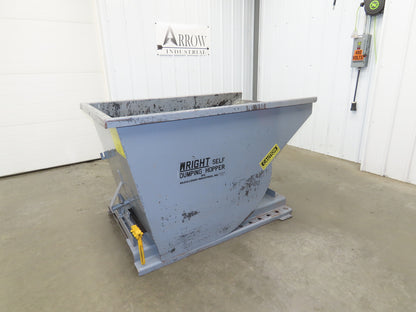 Wright 10077 Self Dumping Hopper 1 Yd Capacity 4000lb 7 Gauge Steel