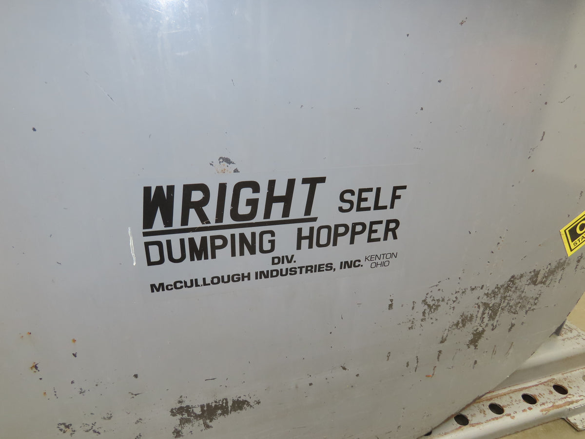 Wright 10077 Self Dumping Hopper 1 Yd Capacity 4000lb 7 Gauge Steel