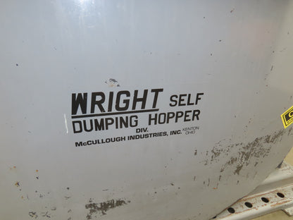 Wright 10077 Self Dumping Hopper 1 Yd Capacity 4000lb 7 Gauge Steel