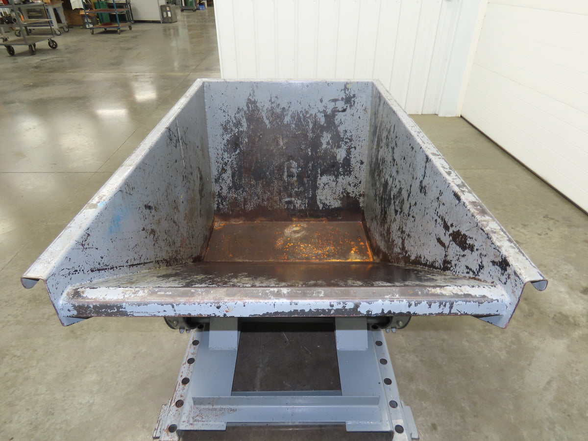 Wright 10077 Self Dumping Hopper 1 Yd Capacity 4000lb 7 Gauge Steel