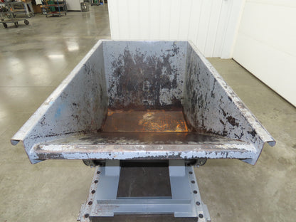 Wright 10077 Self Dumping Hopper 1 Yd Capacity 4000lb 7 Gauge Steel