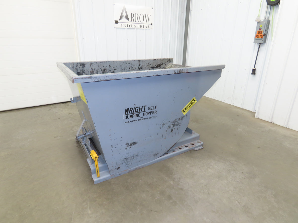 Wright 10077 Self Dumping Hopper 1 Yd Capacity 4000lb 7 Gauge Steel