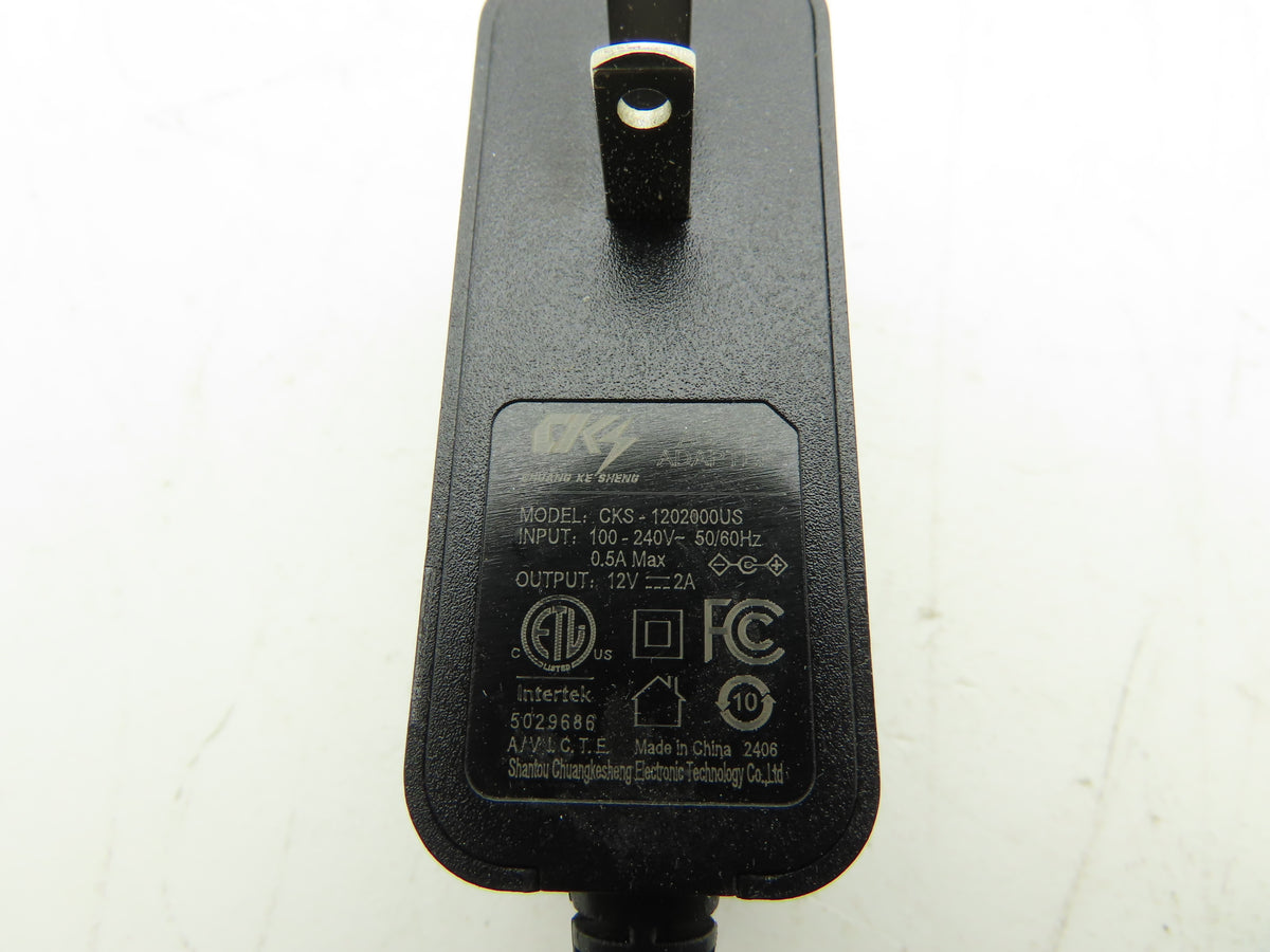 Chuang Ke Sheng CKS-1202000US Power Adapter 120-240VAC In/12VDC 2.0A Lot of 10