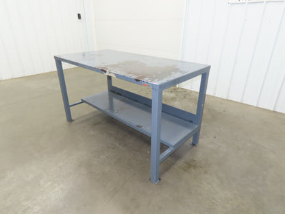 H-3077 Steel Top Welded Work Table Bench 60"x30"x34" 12 Gauge 3000lbs Capacity