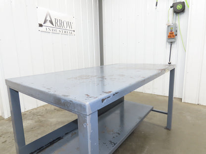 H-3077 Steel Top Welded Work Table Bench 60"x30"x34" 12 Gauge 3000lbs Capacity