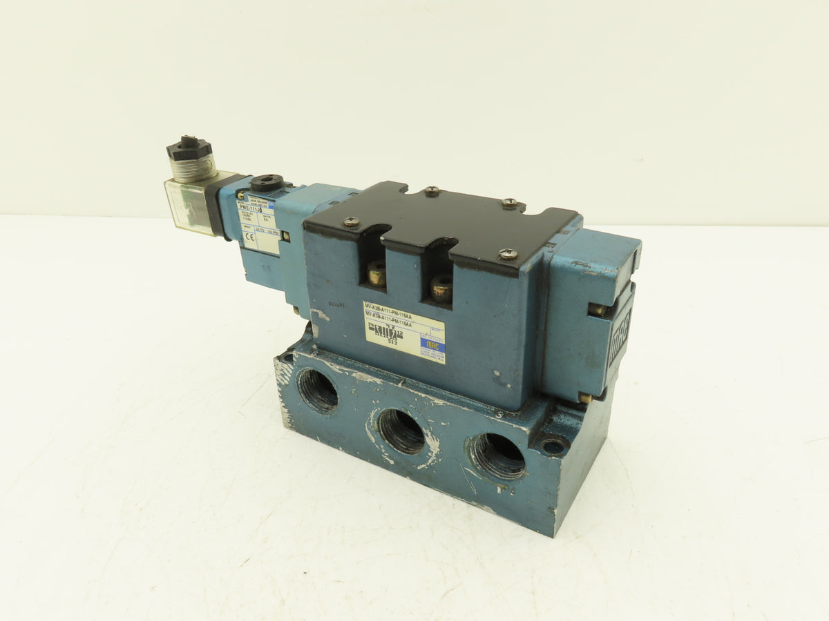 MAC MV-A3B-A111-PM-116AA Pneumatic Solenoid Valve 3/4"NPT Manifold 120V