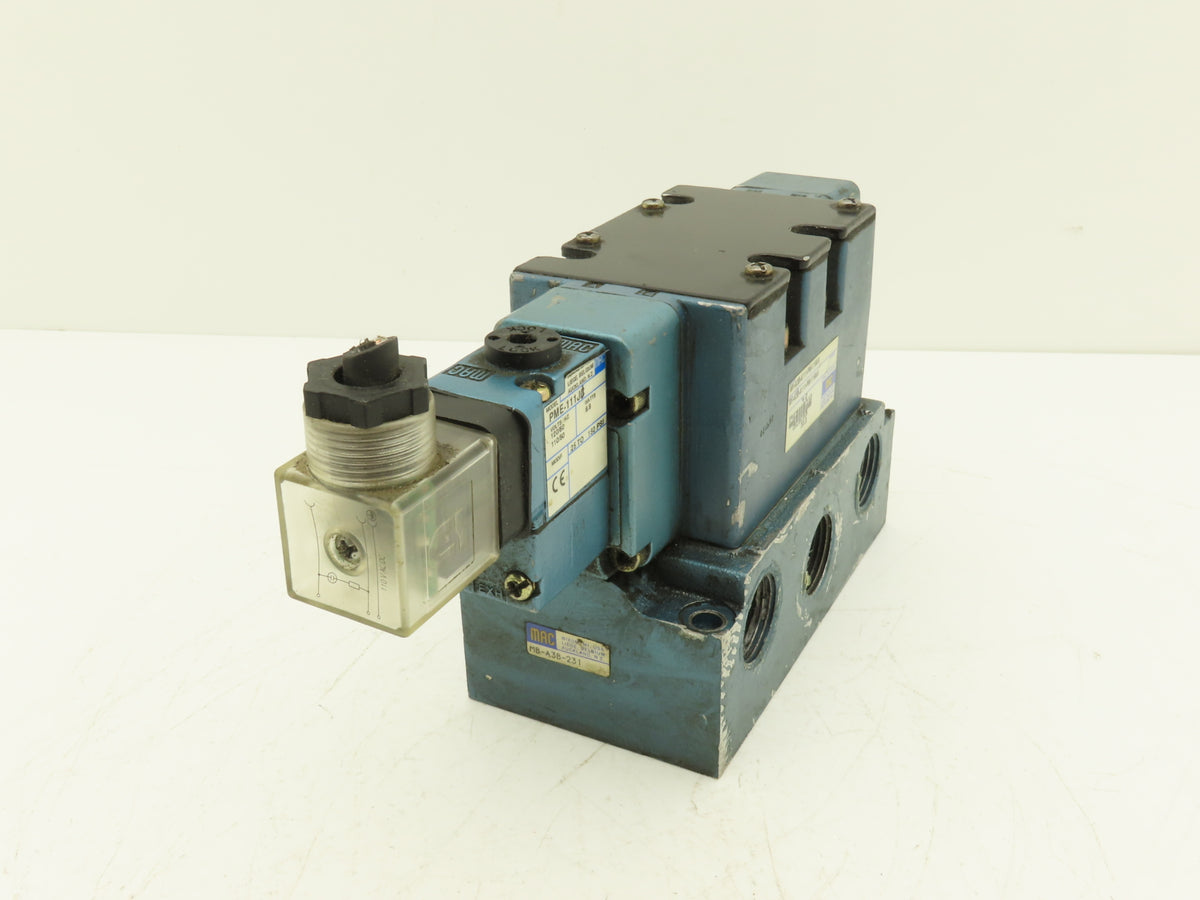 MAC MV-A3B-A111-PM-116AA Pneumatic Solenoid Valve 3/4"NPT Manifold 120V