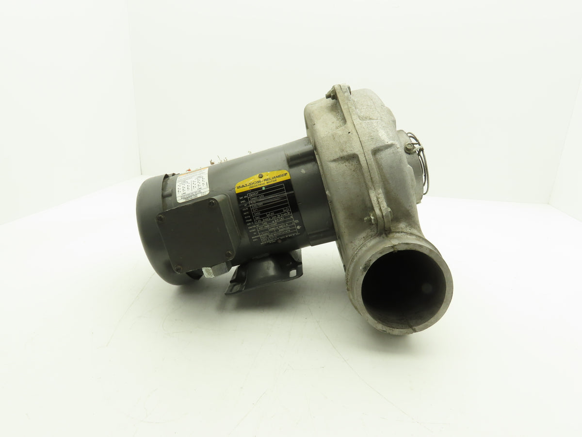 CM3537 4" Blower 1/2 Hp 3Ph Direct Drive Baldor Motor 8" Wheel Cast Aluminum