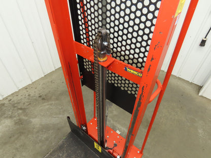 Wesco ESPL-80-3032 Economy Large Platform Hydraulic Stacker 1000 Lb. Capacity